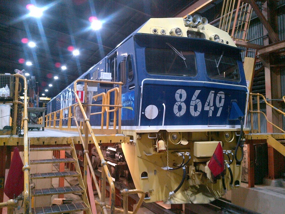8649 inside Werris Creek LMC on 15th October 2019